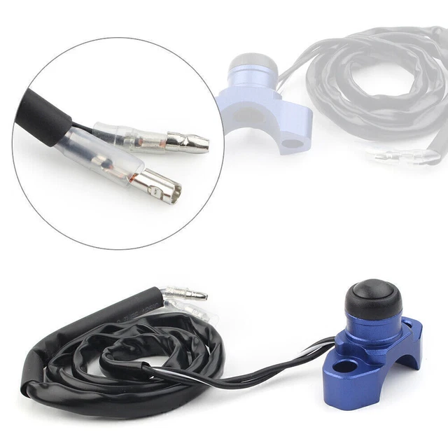 CNC Motorcycle Engine Stop Start Kill Switch Button for Dirt Bike Quad ATV Blue