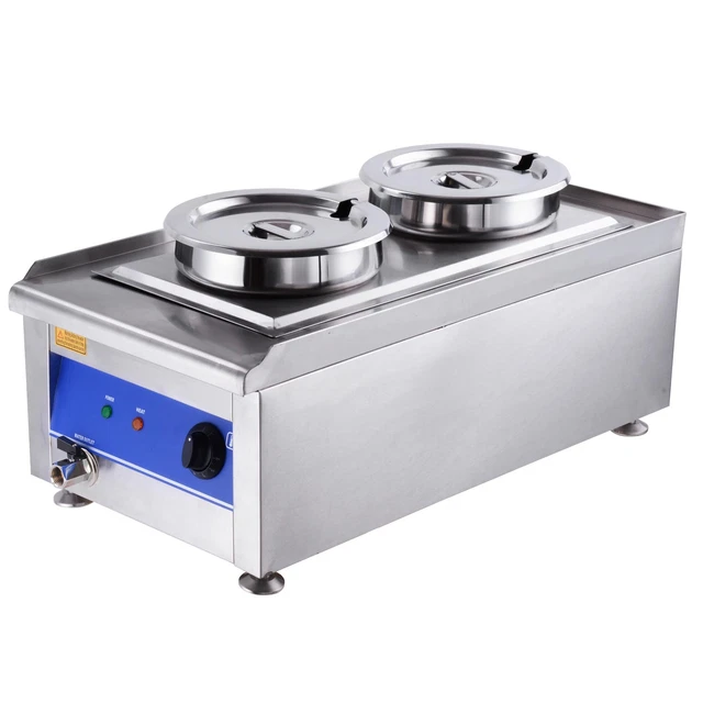 WeChef Commercial 7L Pots Food Warmer Countertop Soup Fast Food Steam Table