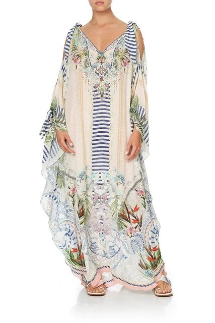 CAMILLA FRANKS SOLD out Beach Shack tie shoulder long Kaftan BNWT brand new $699.00