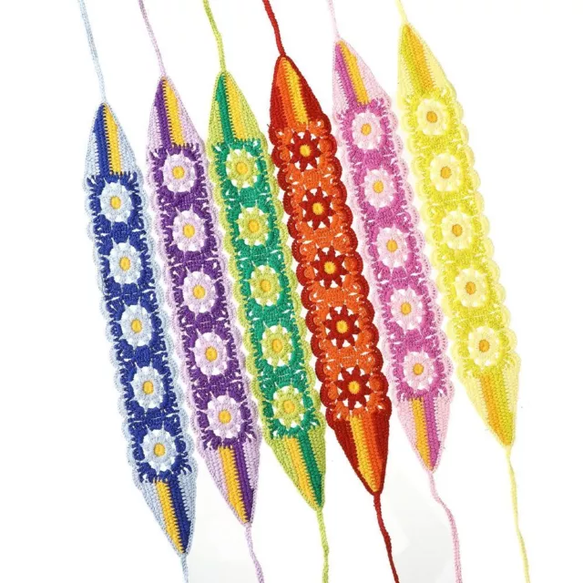 Headband For Girls Flowers Crochet Hair Band Hairband Bandanas Hair Accessories