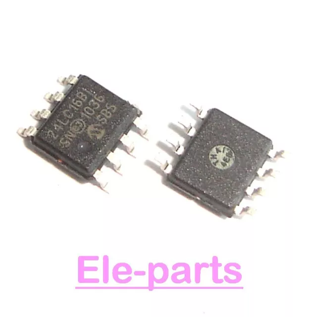 50PCS 24LC16B-I/SN SOP-8 24LC16 24LC16BI 16K I2C Serial EEPROM Integrated Circut