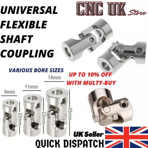 Universal Flexible Shaft Coupling Coupler Motor U Joint Connector RC Boat UK