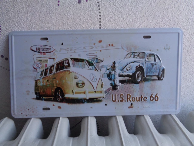 Plaque En Tôle émaillée Rétro US CAR - 30x20 Cm - Décoration Métal - Vintage USA