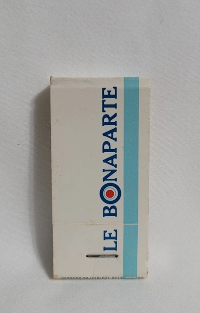 Vintage Le Bonaparte French Restaurant Matchbook Quebec Advertising Matches Full