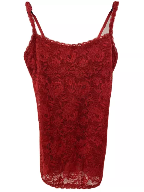 Cosabella Sassie Long  Red Lace Camisole Stretch Underlined Size S Brand New