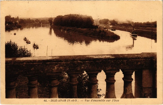 CPA L'Isle Adam vue d'ensemble sur l'Oise (1317942)