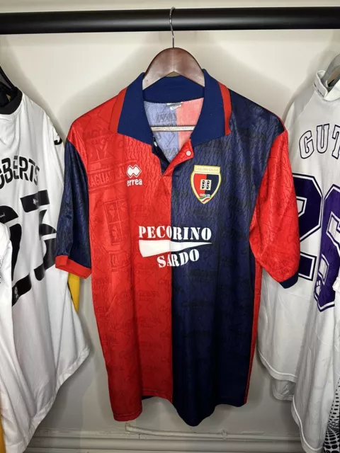 Player Issue Cagliari 1993/1994/1995 Home Football Shirt Maglia Calcio Errea