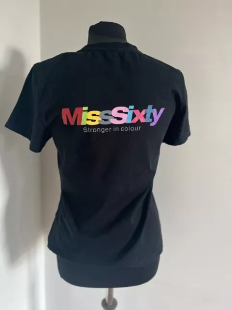 Miss Sixty T-Shirt Black Size S Logo Vintage