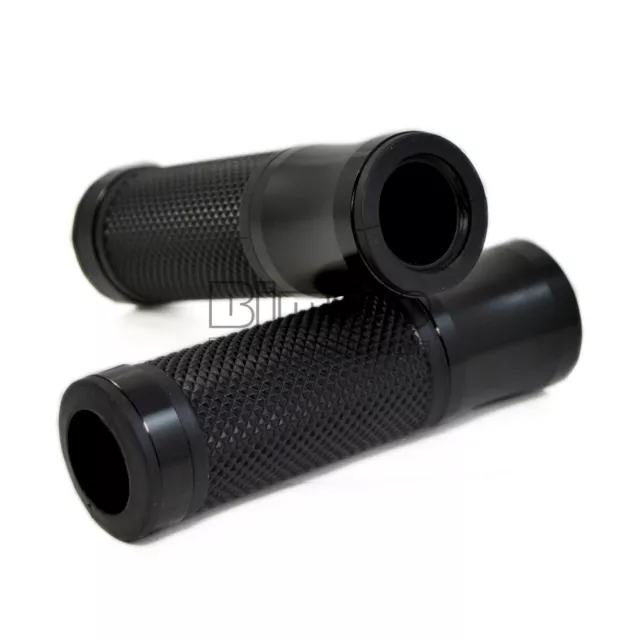 7/8" 22mm Universal Motorcycle Hand Grips Aluminum Rubber Handlebar Bar Ends