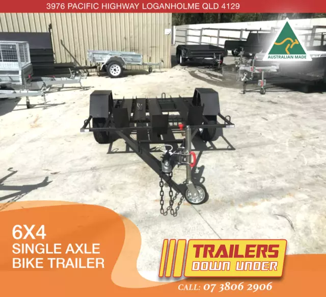6x4 BIKE TRAILER  | 3 BIKE CHANNELS | BRAND NEW | AUSTRALIAN MADE