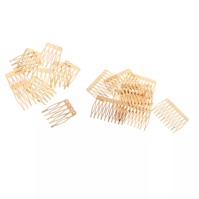 20 stück vintage gold blank metall haarkamm für brauthaarzusätze diy