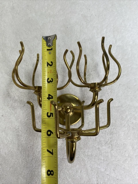 Antique BRASS DOUBLE CUP HOLDER And Soap Dish BATHROOM HARDWARE S. STERNAU & CO. 3