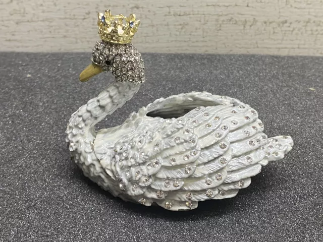 Olivia Riegel Swan Box Trinket Box #CB0363 Nice