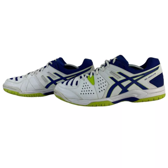 Asics Men's Green Blue Gel-Dedicate 4 Clay Court Tennis Trainers Used| UK 10