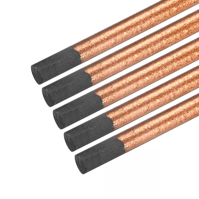 Copper Coated Gouging Carbon Electrode Rods, 10mm/0.4 Inch, 355mm/14-inch, 5pcs