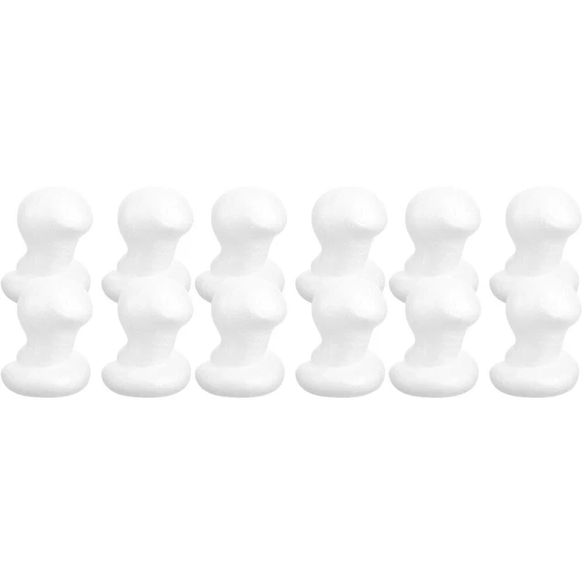 12 PCs unbemaltes tierförmiges Schaumhandwerksschule DIY unfertiges Schaumtier