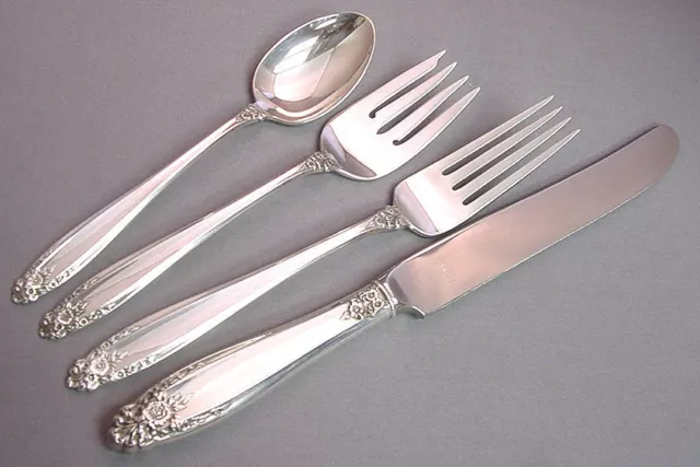 Prelude-International Sterling 4-PC Lunch Size Place Setting(s)-French Blade