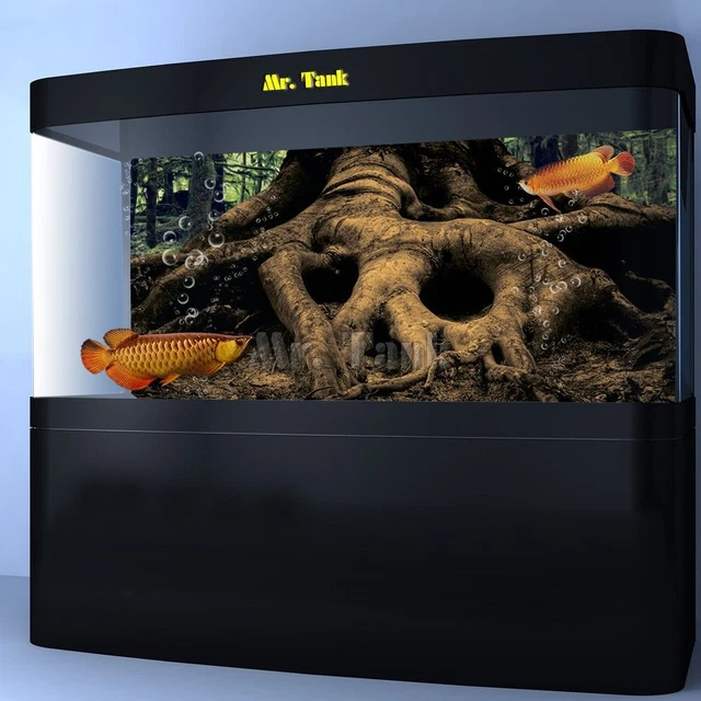 Tree Root Large Aquarium Background Posters Self-Adhesive HD Fish Tank Stickers