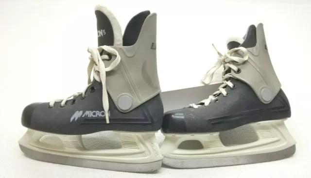 VINTAGE MICRON 5 PRO LASER Ice Hockey Skates Mens Size 5 Black