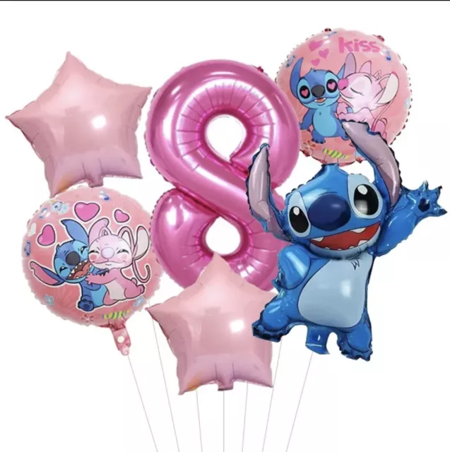 STITCH & LILO Pink Party set Banner Plates Cloth Kid Birthday party  decoration £4.49 - PicClick UK