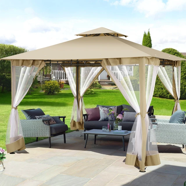 PAVILLON 3X3M FALTPAVILLON Partyzelt Gartenzelt Popup Festzelt mit 4