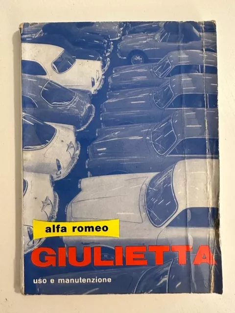 ORIGINALE!!! Libretto uso e manutenzione Alfa Romeo Giulietta 