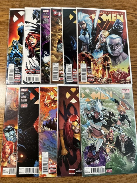EXTRAORDINARY X-MEN #1 2 3 4 5 6 7 8 9 10 11 12 Lot Run Set RAMOS 2016 Marvel