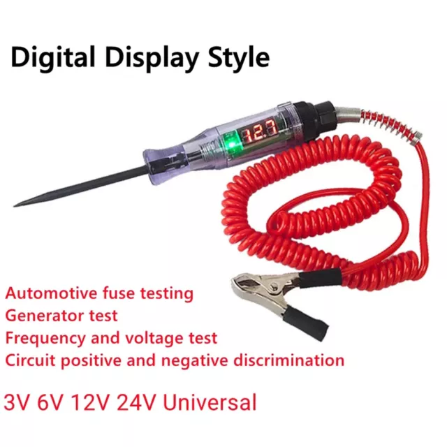 6-24V Digital Electric Circuit LCD Tester Test Light Car Truck Voltage Probe Pen 3