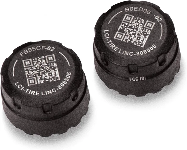 Tire LINC Tire Sensors 2 Pack for RVs, 5th Wheels, Motorhomes, Tow Vehicles, DIY