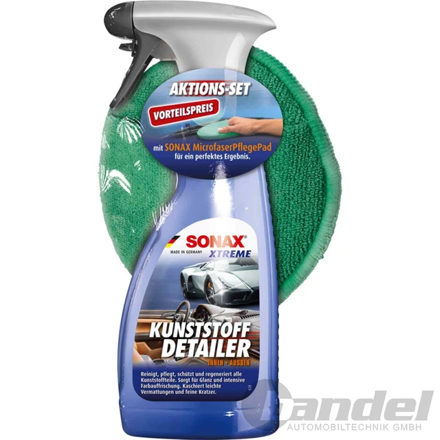 500ml SONAX XTREME DETTAGLIO PLASTICA INTERNO + PACCHETTO AZIONE ESTERNO MICROFASSPAD