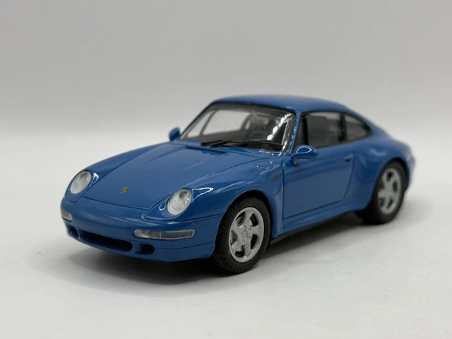 Porsche 911 (993) Carrera 4S 1993 Bleu - Miniature 1:43 Trix-Schuco, Collection Rare En Parfait état