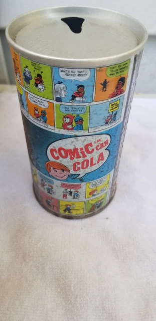 Comic Cola Straight Steel  Soda Can Cans Empty Up