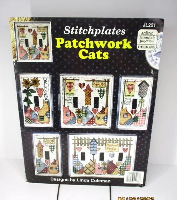 Jeremiah Junction Designs Stitchplates Patchwork Cats Counted Cross Stitch