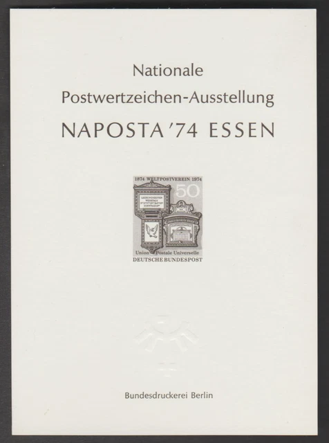 Bund Nr.825 als Schwarzdruck NAPOSTA ESSEN 1974 !!!!!!!