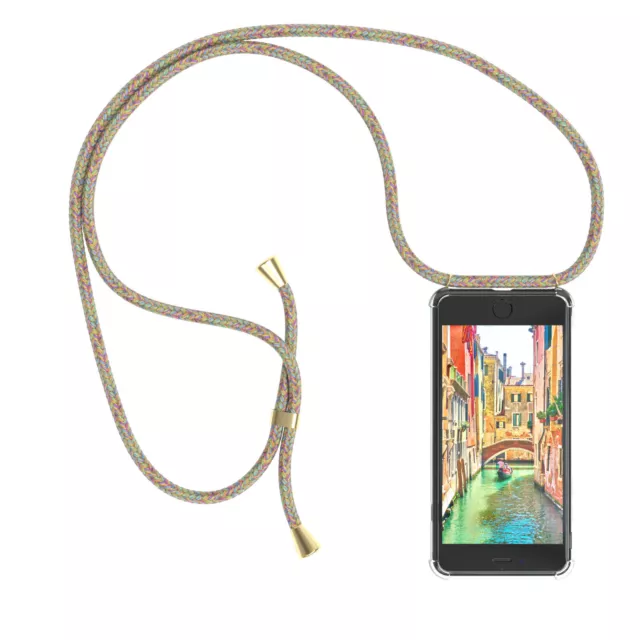 Pour OnePlus 7 Coque Avec Chaîne Ruban Corde Portable Soft Case à Traînent