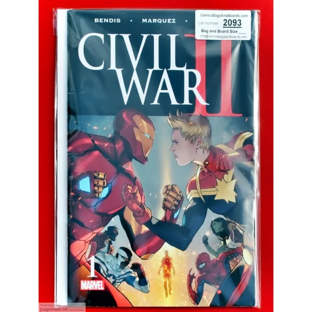 Civil War II # 1 1st Issue  1 Marvel Comic Book Bag and Board Cover A  (Lot 2091