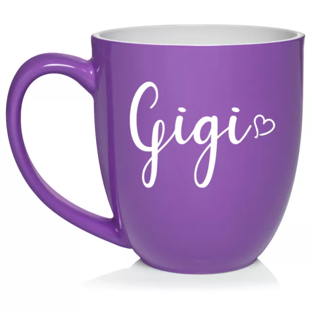 16 oz Bistro Ceramic Coffee Mug Cup Gigi With Heart