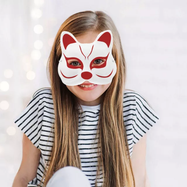 10 pcs White Paper Blank Hand Painted Masks Animal Cosplay Mask Unfinished Fox