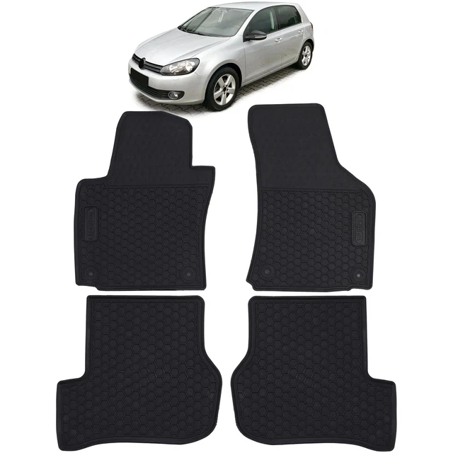 Tapis De Sol Caoutchouc Pour Volkswagen Touran III (2015-) - Noir, Set 3 Pièces - Rebord Haut, Antidérapant, étanche