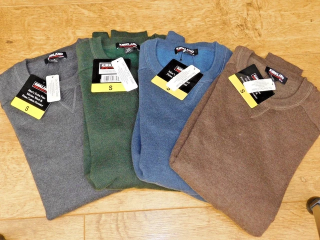 KIRKLAND SIGNATURE MENS extras fine merino wool pima cotton sweater pullover 14.99 PicClick UK