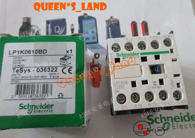 1× Schneider LP1K0610BD TeSys K Reversing Contactor 3P 6A 1 NO 24VDC Coil NEW