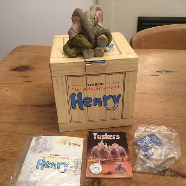 TUSKERS elephant adventures of Henry “crocodile tears” boxed vgc