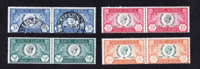 South Africa 1935 set of pair stamps Mi#95-102 MH/used CV=170.4$