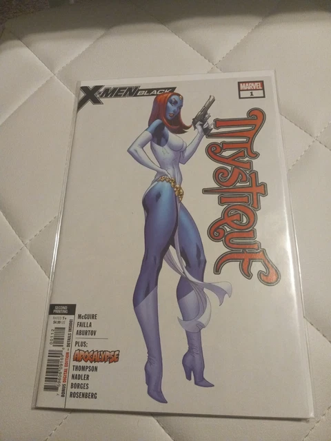 X-Men Black Mystique #1 2Nd Print Variant Marvel Comics J.scott Campbell Htf