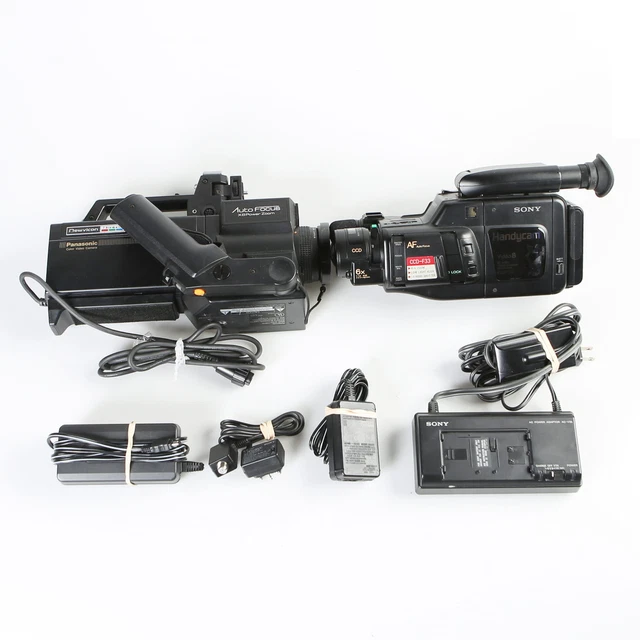 Lot of (2) Camcorders/Video Cameras with Assorted Chargers/Adapters