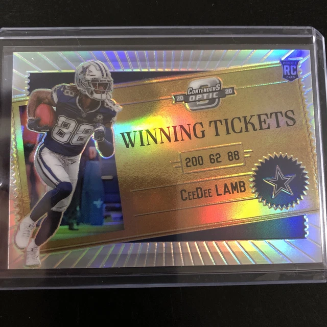 2020 Contenders Optic CeeDee Lamb Silver Prizm Winning Ticket RC #WT24 Rookie