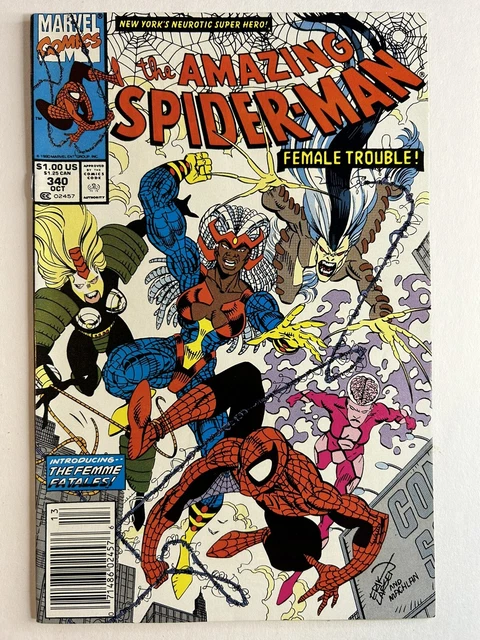Amazing Spider-Man #340 Newsstand | VF | 1ST Femme Fatales | Chameleon | Marvel