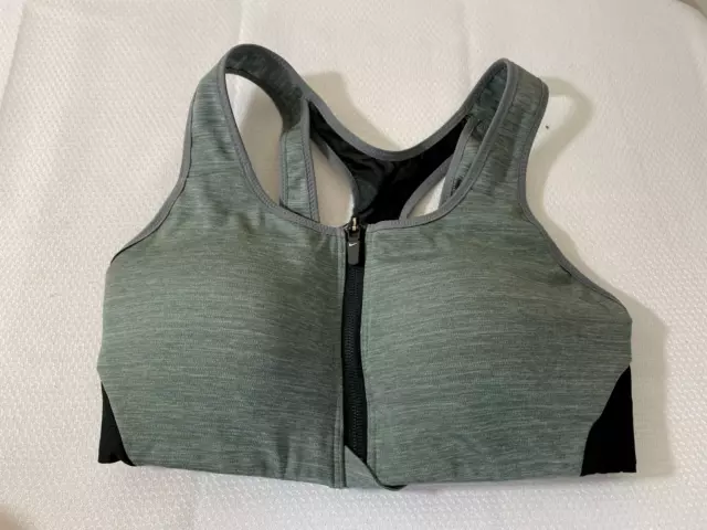 Nike Shape Womens High-Support Padded Zip Front Sports Bra size