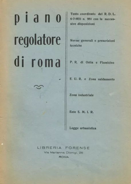 Piano regolatore di Roma. . AAVV. SD. .