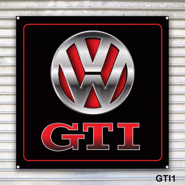 VW GTI Banner Sign Wall Art